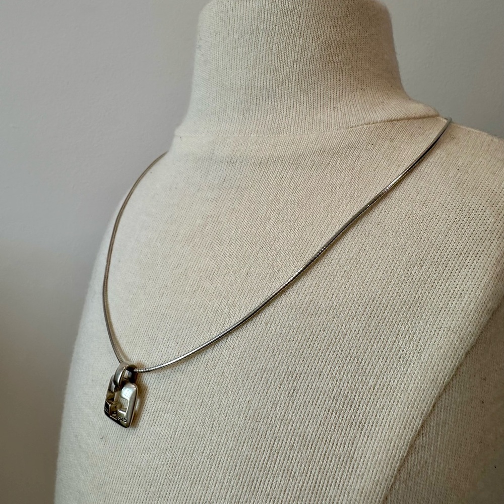 AUTHENTIC Tiffany & Co Sterling Silver Cross Cutout Pendant Necklace - Picture 5 of 15